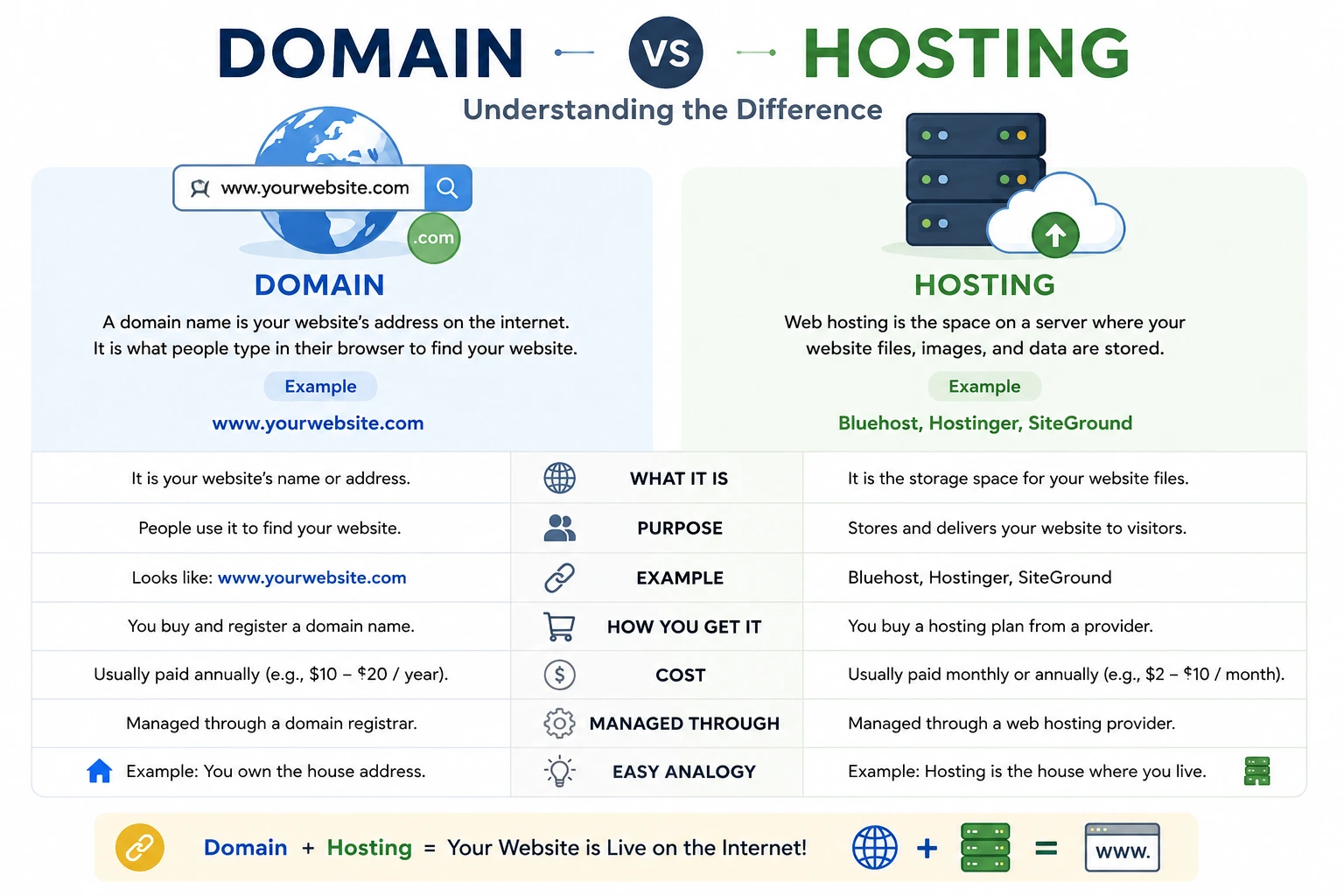 Domain vs hostagle